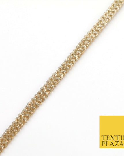 Gold Glitter Double Sequin Slim Trimming Border Ribbon Indian Ethnic Trim X598