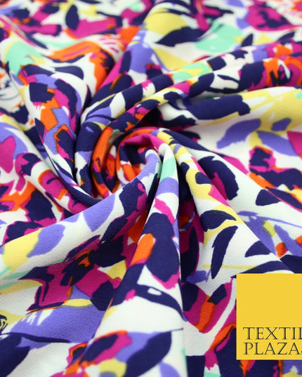John Kaldor Abstract Small Ditsy Floral Brushstroke Polyester Dress Fabric 2635
