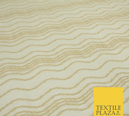 Glitter Shimmer Banded Waves Power Stretch Net Fabric Dress Sparkle Dancewear