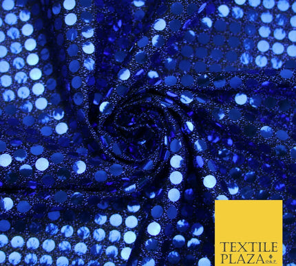 Glitzy 5mm Sequin Hologram Stretch Fabric Shiny Sparkly FancyDress Dance Costume
