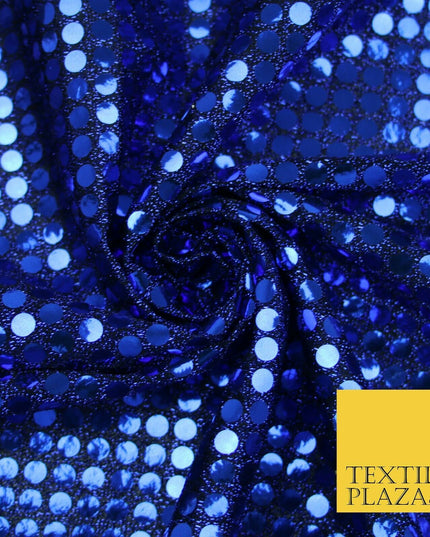 Glitzy 5mm Sequin Hologram Stretch Fabric Shiny Sparkly FancyDress Dance Costume