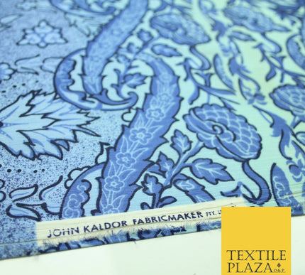 John Kaldor Blue Ombre Crinkle Shaded Panel Premium Georgette Dress Fabric 2632