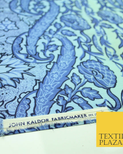 John Kaldor Blue Ombre Crinkle Shaded Panel Premium Georgette Dress Fabric 2632