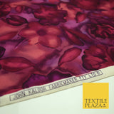 John Kaldor Abstract Watercolour Plum Floral Premium Georgette Dress Fabric 2629