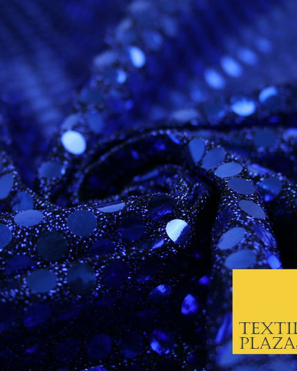 Glitzy 5mm Sequin Hologram Stretch Fabric Shiny Sparkly FancyDress Dance Costume