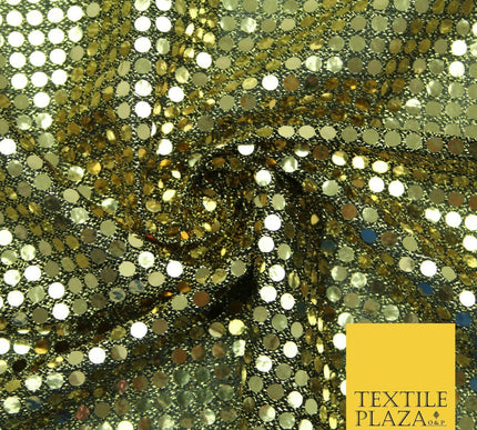 Glitzy 5mm Sequin Hologram Stretch Fabric Shiny Sparkly FancyDress Dance Costume