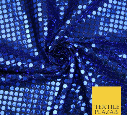 Glitzy 5mm Sequin Hologram Stretch Fabric Shiny Sparkly FancyDress Dance Costume
