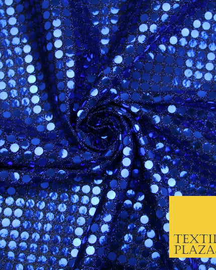 Glitzy 5mm Sequin Hologram Stretch Fabric Shiny Sparkly FancyDress Dance Costume