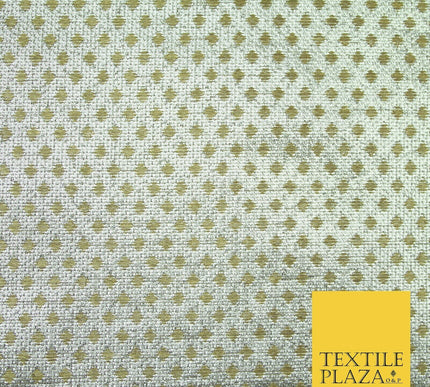 Silver Gold Circle Diamond Shimmer Metallic Foil Shiny LAME Banarsi Dress Fabric