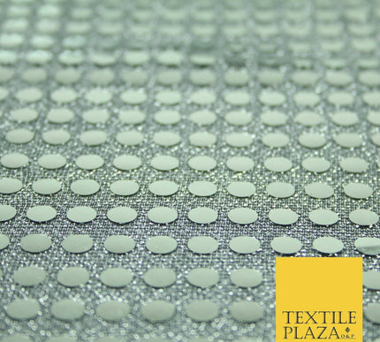 Glitzy 5mm Sequin Hologram Stretch Fabric Shiny Sparkly FancyDress Dance Costume