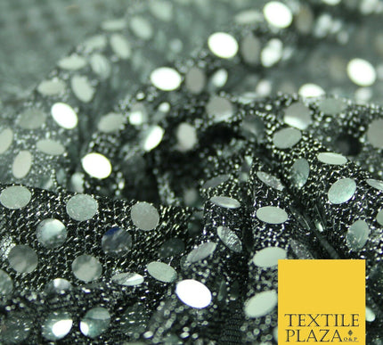 Glitzy 5mm Sequin Hologram Stretch Fabric Shiny Sparkly FancyDress Dance Costume