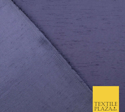 PURPLE Satin Backed Dupion SHANTUNG Raw Silk Fabric 100% Polyester 45" 1524