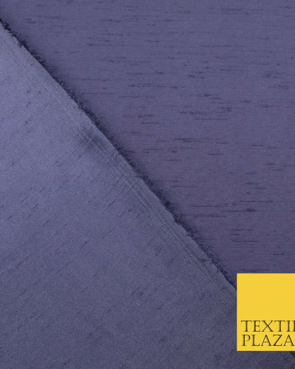 PURPLE Satin Backed Dupion SHANTUNG Raw Silk Fabric 100% Polyester 45" 1524