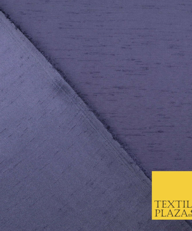 PURPLE Satin Backed Dupion SHANTUNG Raw Silk Fabric 100% Polyester 45" 1524