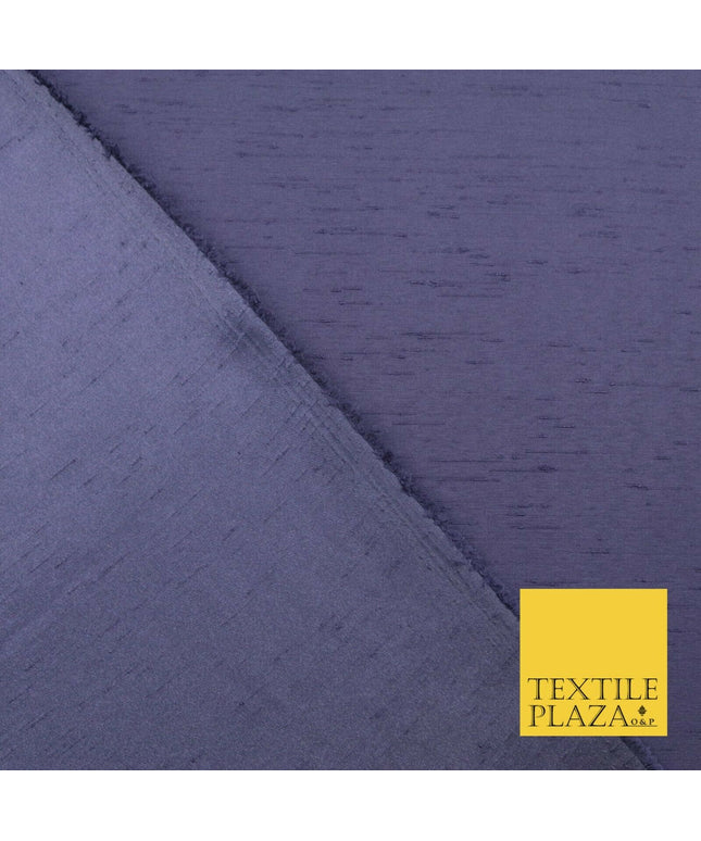 PURPLE Satin Backed Dupion SHANTUNG Raw Silk Fabric 100% Polyester 45" 1524