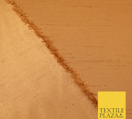 TAN Satin Backed Dupion SHANTUNG Raw Silk Fabric 100% Polyester 45" 1522