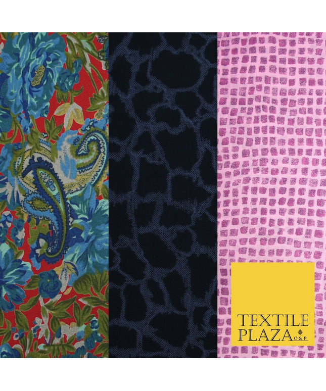 New High Quality Floral Abstract Paisley Animal Printed Georgette Dress Fabric