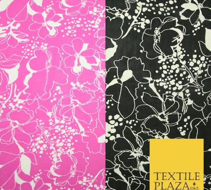 New High Quality Floral Flowers Monotone Tropical Printed Georgette Dress Fabric