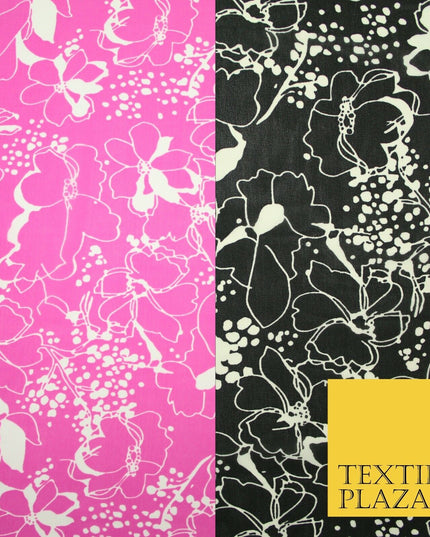 New High Quality Floral Flowers Monotone Tropical Printed Georgette Dress Fabric