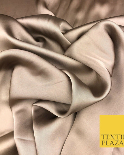 DESERT SAND Fine Silky Sateen Georgette Dress Fabric Draping Lining 55" O1155