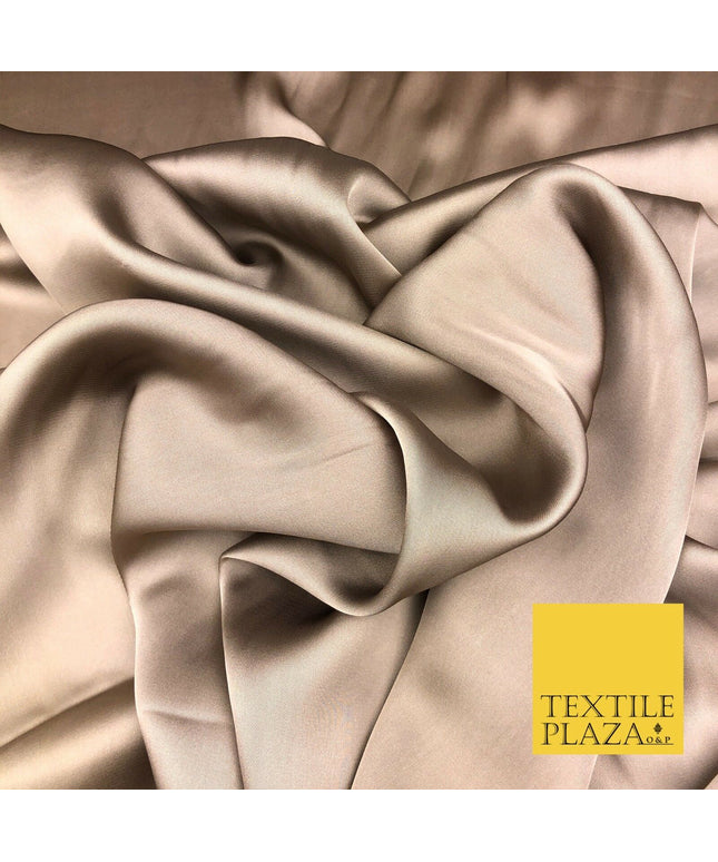 DESERT SAND Fine Silky Sateen Georgette Dress Fabric Draping Lining 55" O1155