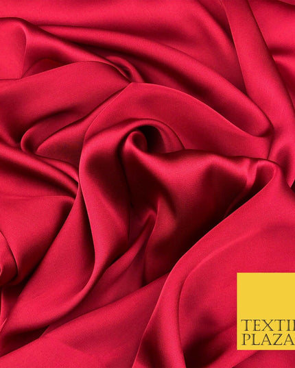 DEEP RED Fine Silky Sateen Georgette Dress Fabric Draping Lining 55" O1157