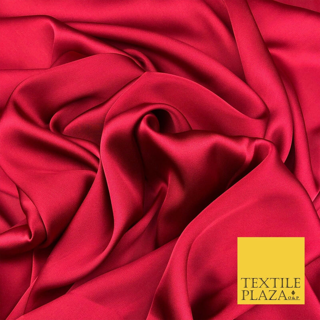 DEEP RED Fine Silky Sateen Georgette Dress Fabric Draping Lining 55" O1157