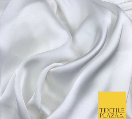 OFF WHITE Fine Silky Sateen Georgette Dress Fabric Draping Lining 55" O1156