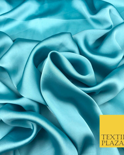 LIGHT BLUE Fine Silky Sateen Georgette Dress Fabric Draping Lining 55" O1152