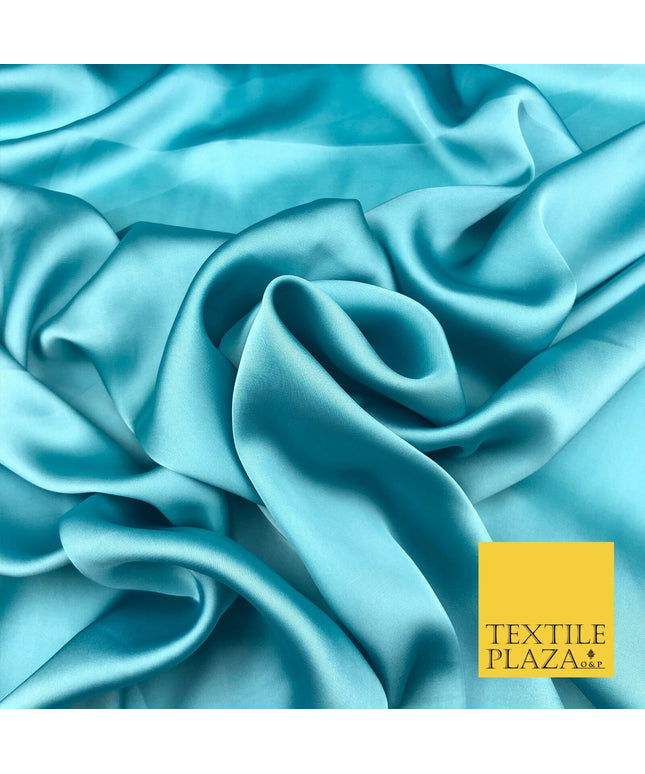 LIGHT BLUE Fine Silky Sateen Georgette Dress Fabric Draping Lining 55" O1152