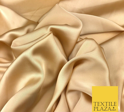 WARM GOLD Fine Silky Sateen Georgette Dress Fabric Draping Lining 55" O1154