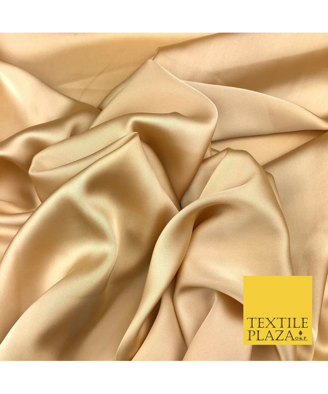 WARM GOLD Fine Silky Sateen Georgette Dress Fabric Draping Lining 55" O1154