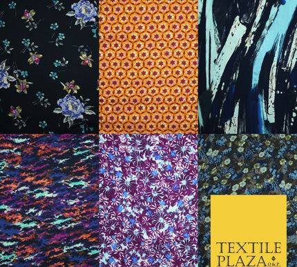 High Quality Floral Abstract Spun Rayon Viscose Dress Print Fabric Craft Summer