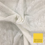 WHITE/IVORY Luxury Crushed Velvet Fabric Upholstery Sofa Cushions Curtains PD23