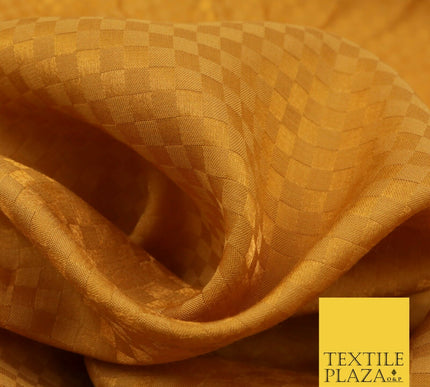 CARAMEL GOLD Soft Smooth Check Shimmer Polyester Woven Fabric Lining Salwar 1519