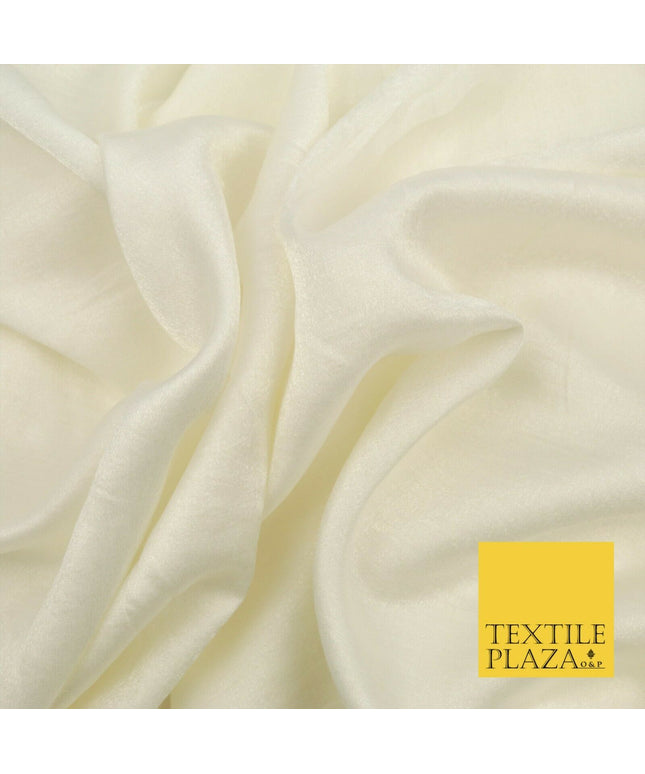 IVORY CREAM Soft Smooth Silky Shimmer Polyester Woven Fabric Lining Salwar 1514