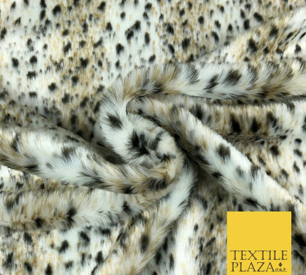 Soft Striped WILD CHEETAH Short Pile Faux Animal Fur Fabric Material 63" 1411
