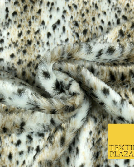 Soft Striped WILD CHEETAH Short Pile Faux Animal Fur Fabric Material 63" 1411