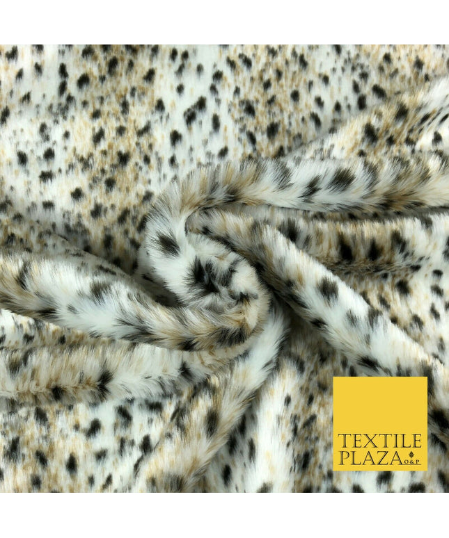 Soft Striped WILD CHEETAH Short Pile Faux Animal Fur Fabric Material 63" 1411