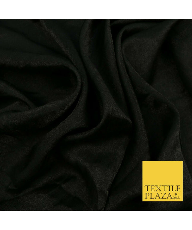 BLACK Soft Smooth Silky Shimmer Polyester Woven Fabric Lining Salwar 1507