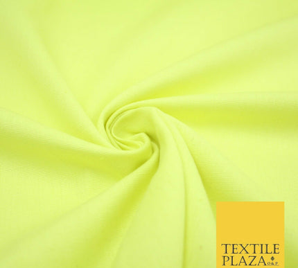 Lemon Lime Premium Plain Cotton Linen Fabric Material Fashion Craft Curtain 2214