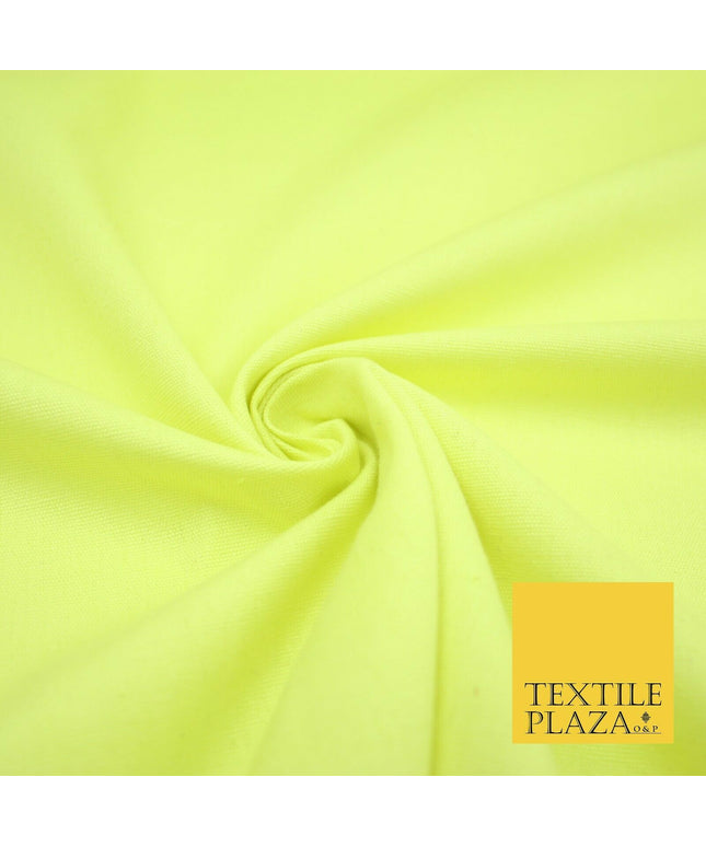 Lemon Lime Premium Plain Cotton Linen Fabric Material Fashion Craft Curtain 2214