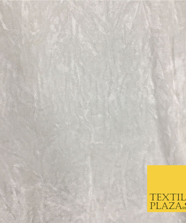 WHITE/IVORY Luxury Crushed Velvet Fabric Upholstery Sofa Cushions Curtains PD23