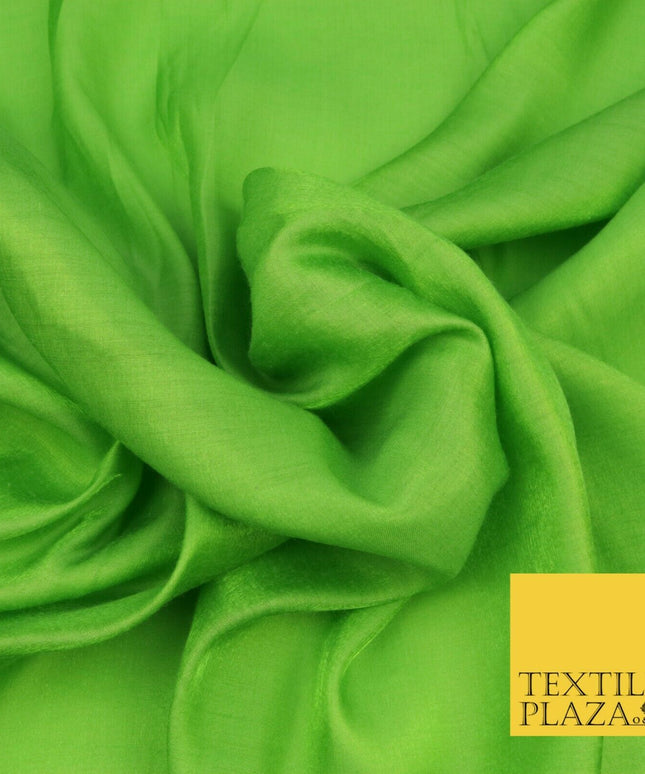 PARROT GREEN Soft Smooth Silky Shimmer Polyester Woven Fabric Lining Salwar 1500