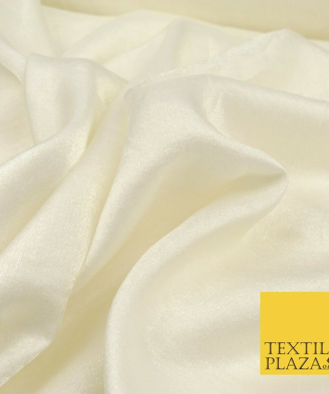 IVORY CREAM Soft Smooth Silky Shimmer Polyester Woven Fabric Lining Salwar 1514