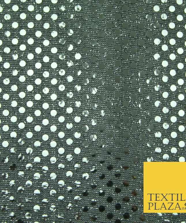 Glitzy 4mm Sequin Hologram Stretch Fabric Shiny Sparkly FancyDress Dance Costume