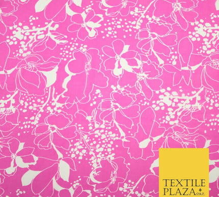 New High Quality Floral Flowers Monotone Tropical Printed Georgette Dress Fabric