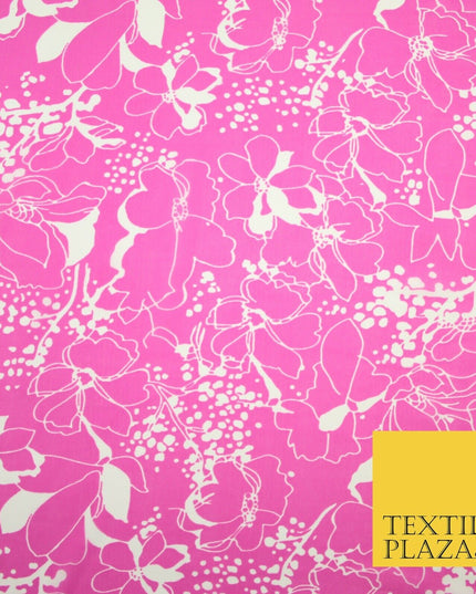 New High Quality Floral Flowers Monotone Tropical Printed Georgette Dress Fabric