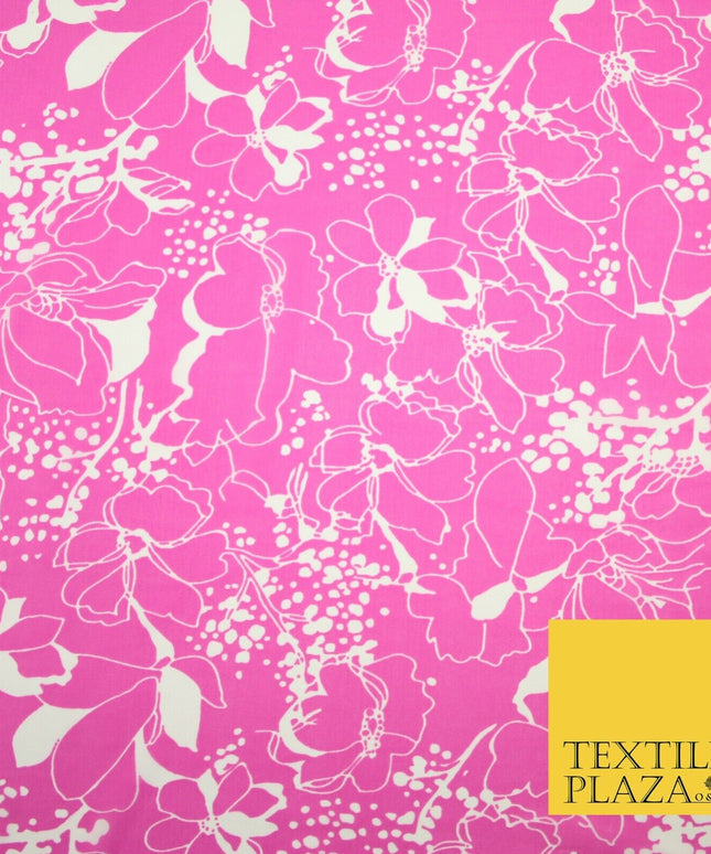 New High Quality Floral Flowers Monotone Tropical Printed Georgette Dress Fabric