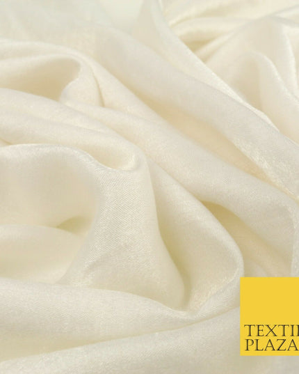 WHITE Soft Smooth Silky Shimmer Polyester Woven Fabric Lining Salwar 1517